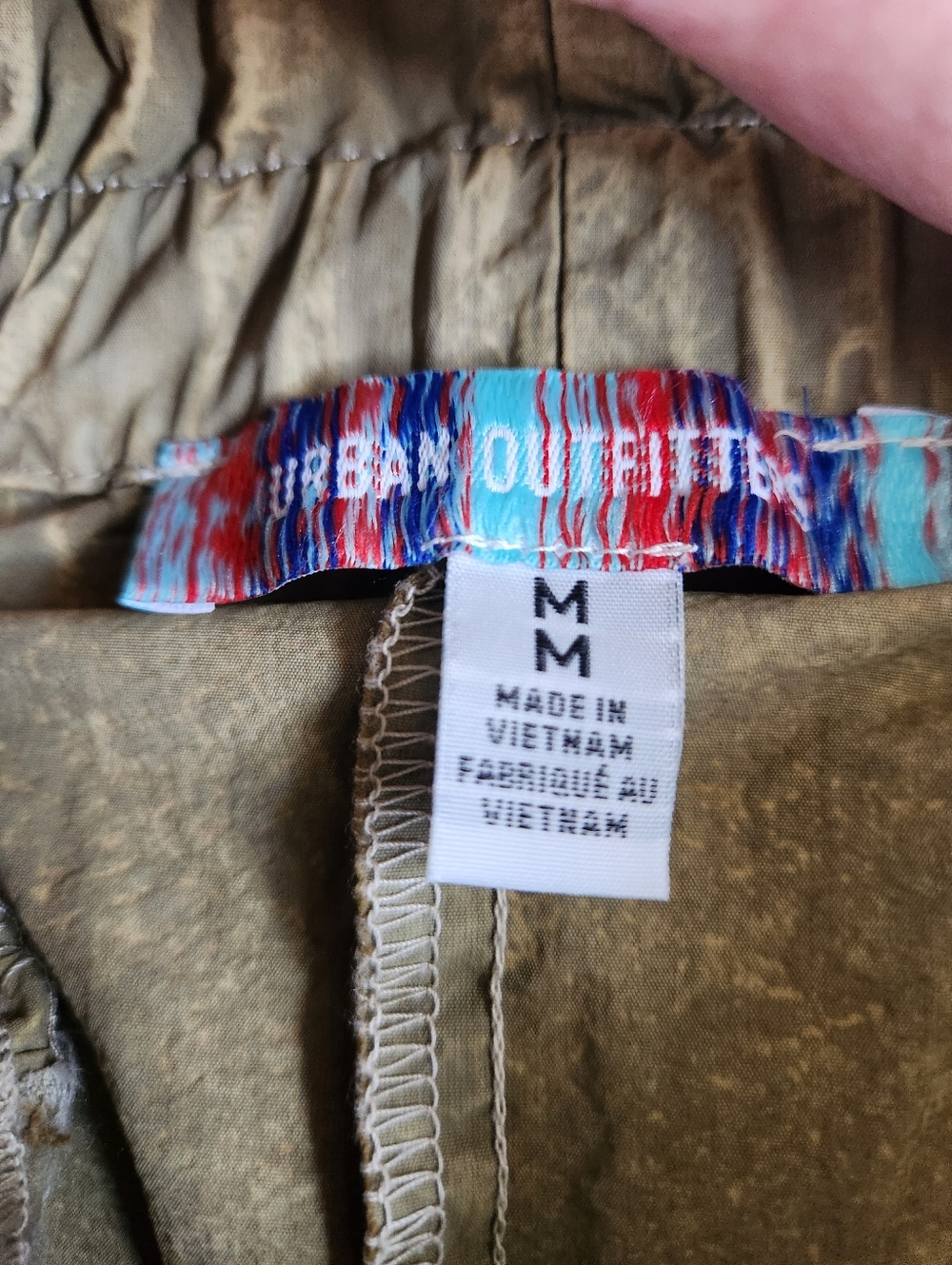 Urban Outfitters UO Sloan Nylon Baggy Balloon Parachute Pants Y2K 80s Khaki  M - Picture 10 of 16